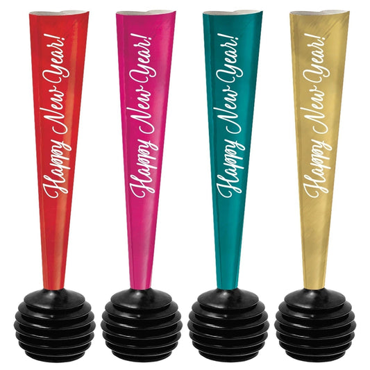 New Years Paper Squeeze Horn Colorful