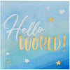Oh Baby Blue Luncheon Napkins - Hot-Stamped