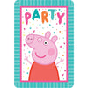 Peppa Pig Confetti Party Postcard Invites