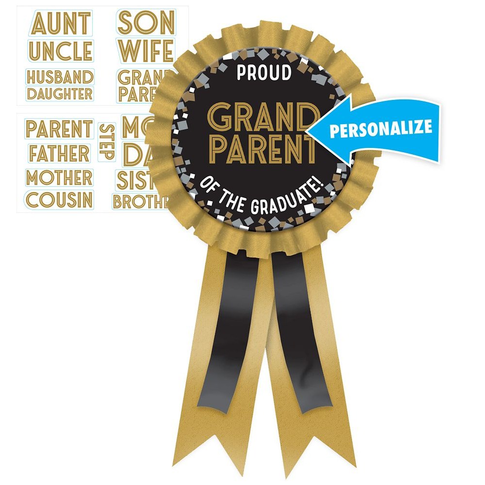 Editable Graduation Ribbons Personalizable Graduation Award Ribbon – Party Stuff