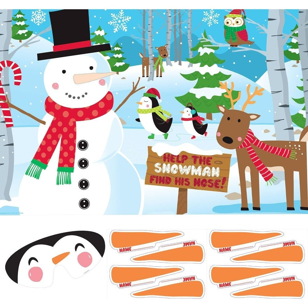 Pin-The-Nose On The Snowman