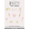 Pink And Gold Foil Bachelorette Party Photo Booth Props, 10 Count
