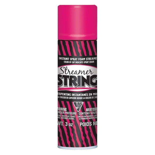 Pink Streamer String 3Oz Silly String / Fun String