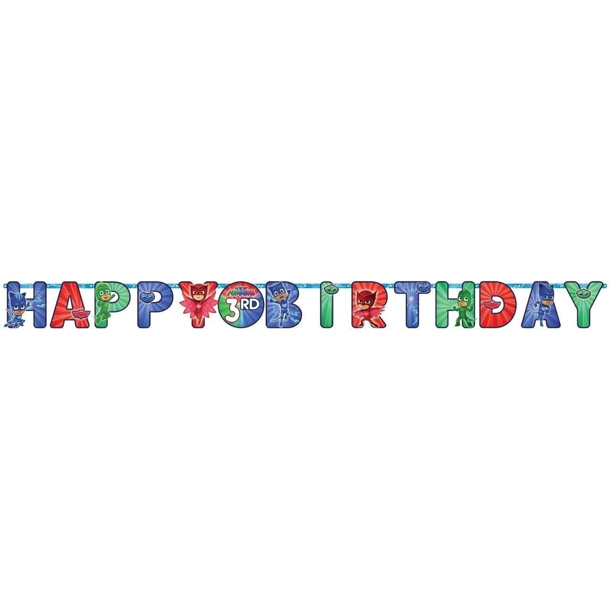 Pj Masks Jumbo Add-An-Age Letter Banner