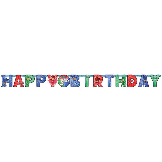 Pj Masks Jumbo Add-An-Age Letter Banner