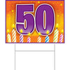 Plastic 50 Birthday Yard Sign