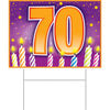 Plastic 70 Birthday Yard Sign