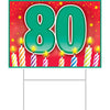 Plastic 80 Birthday Yard Sign