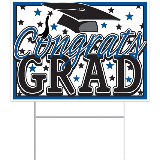 Plastic Congrats Grad Yard Sign