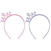 Plastic Glitter Crown Headband High Count Favor
