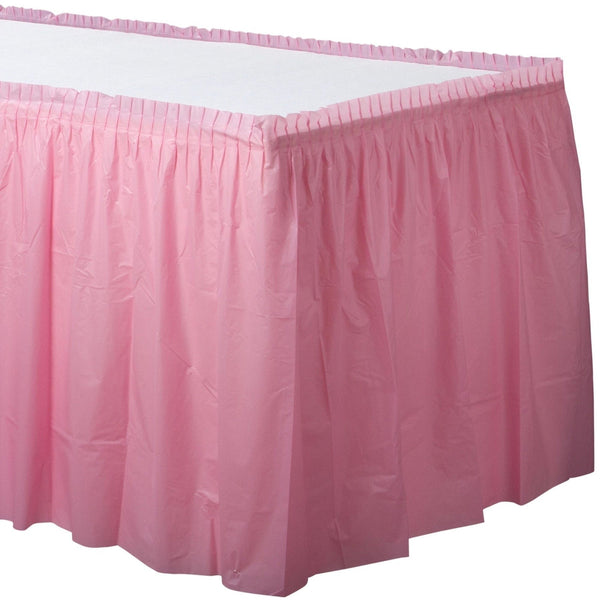 Plastic Table Skirt - New Pink 21'