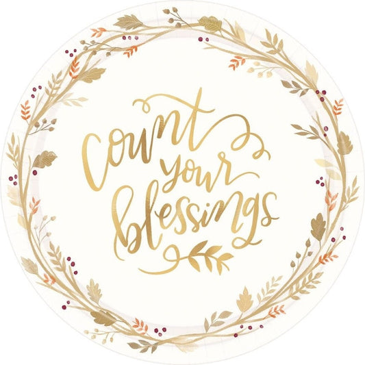 Always Be Thankful Round Plates, 7"