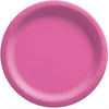 8 1/2" Round Paper Plates, 50 Count. - Bright Pink