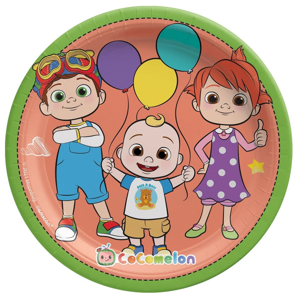 Cocomleon 7" Paper Plates - 8 Count