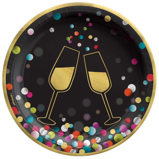 Colorful Confetti 6 3/4" Round Plates