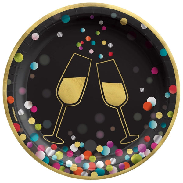 Colorful Confetti 6 3/4" Round Plates
