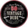 Vintage Dude 50Th Birthday Dessert Plates