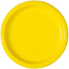 Neon Yellow Solid Round 7" Dessert Plates, 20 Count