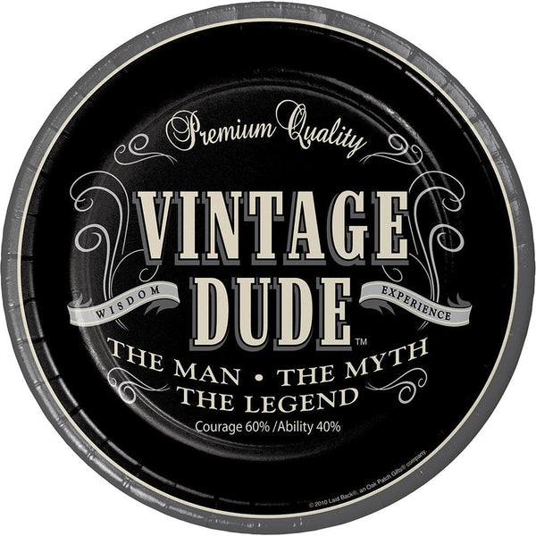 Vintage Dude Dessert Plates