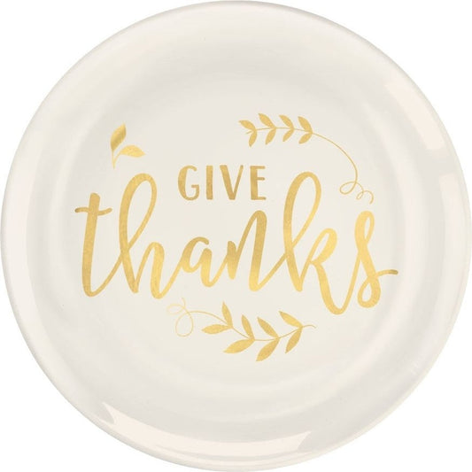 Give Thanks Plastic Coupe Plates, 7 1/2"