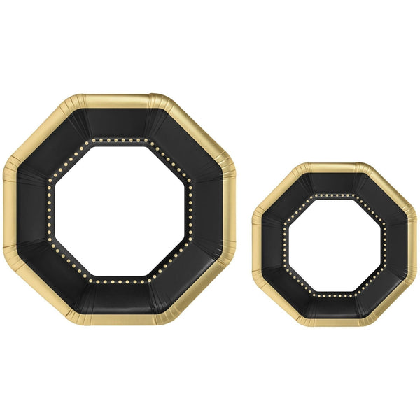 Multipack, Premium Paper Plates - Jet Black 20 Count.