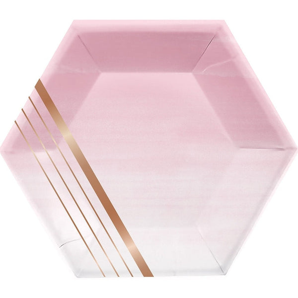 Rose All Day Stripes Paper Plates