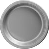 Silver Sparkle Plastic Plates, 7"