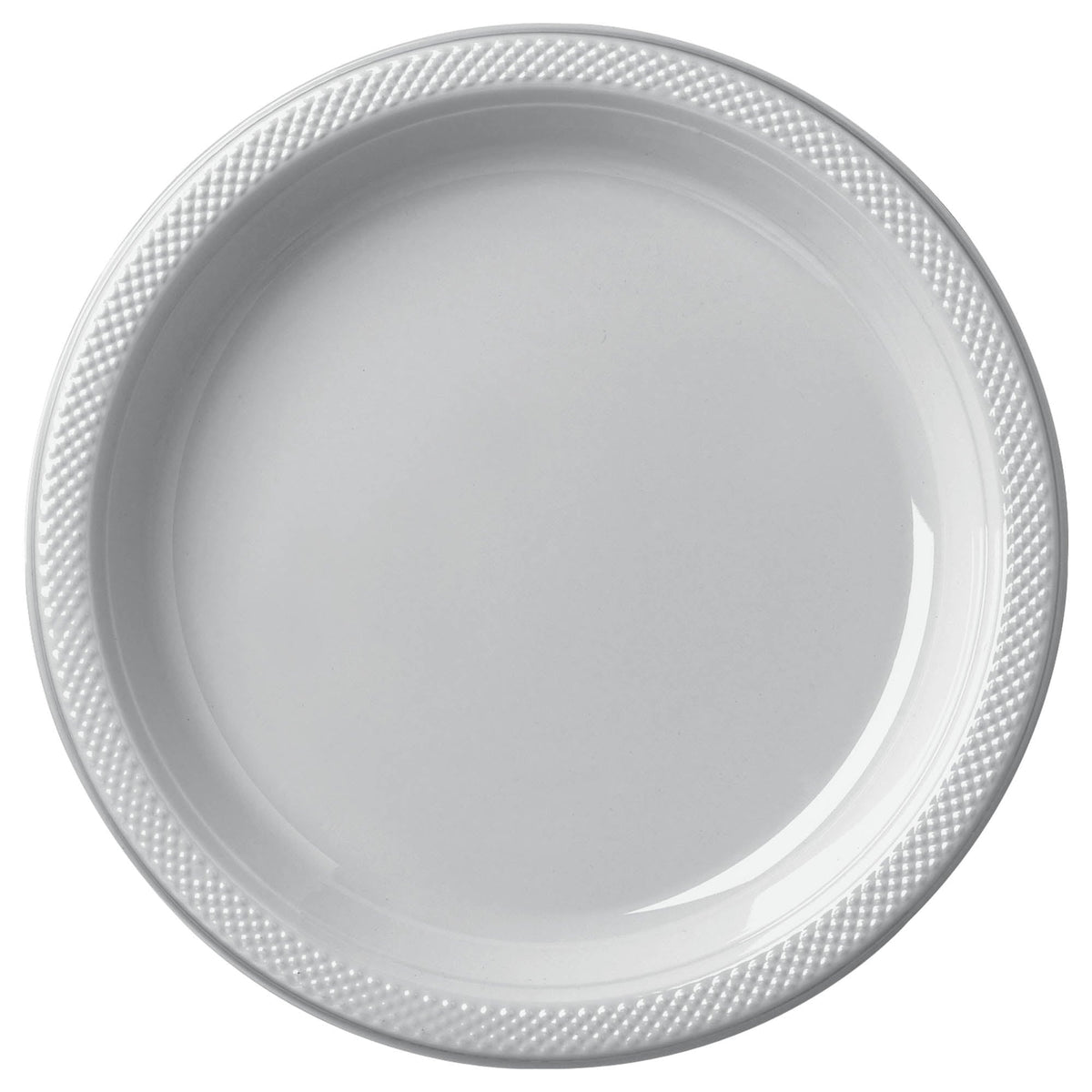 Silver Sparkle Plastic Plates, 9"