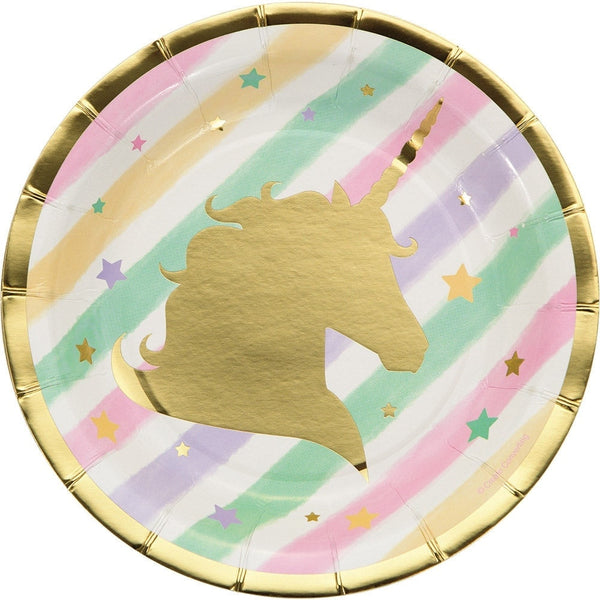 Sparkle Unicorn Dessert Plates