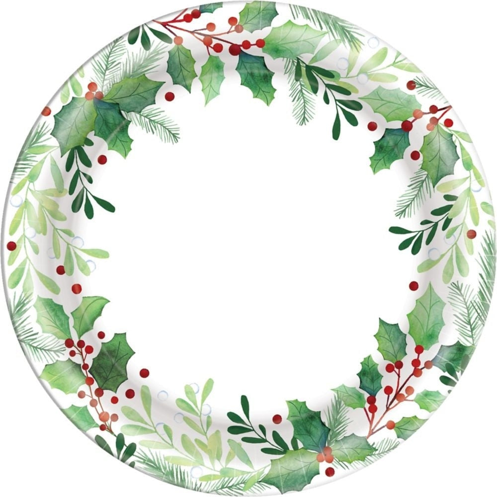 Traditional Holly Plates, 10"