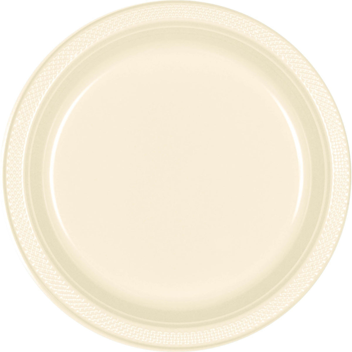 Vanilla Creme Plastic Plates, 9"