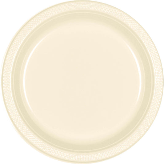 Vanilla Creme Plastic Plates, 9"