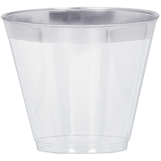 Premium Plastic Tumblers - Silver Trim