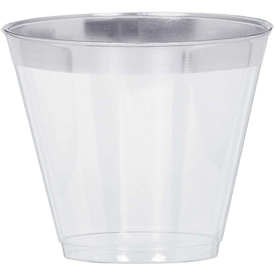 Premium Plastic Tumblers - Silver Trim