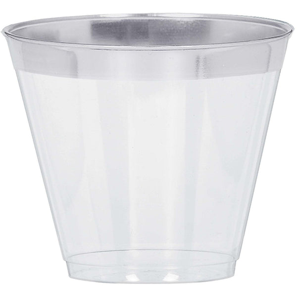Premium Plastic Tumblers - Silver Trim