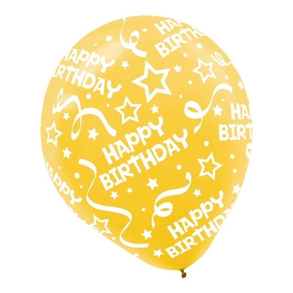 Primary Birthday Confetti All Over Print Latex Balloon Assortment