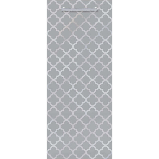 Printed Glossy - Silver Bottle Bag
