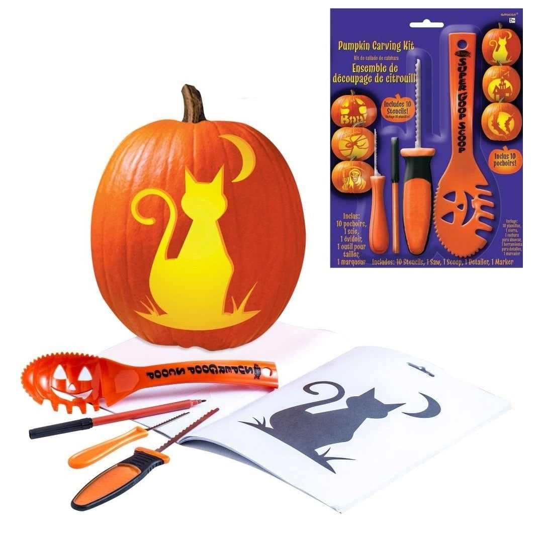 Basic Pumpkin Carving Kit W/Stencils