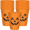 Pumpkin Plastic Cups, 16 Oz.