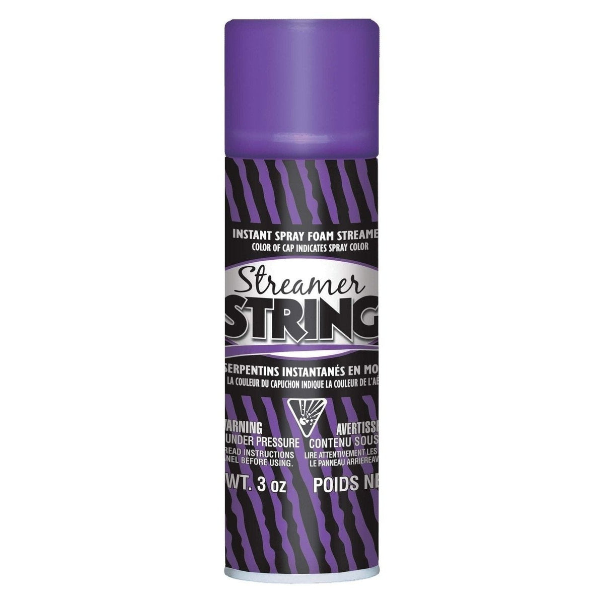 Purple Streamer String 3Oz Silly String / Fun String