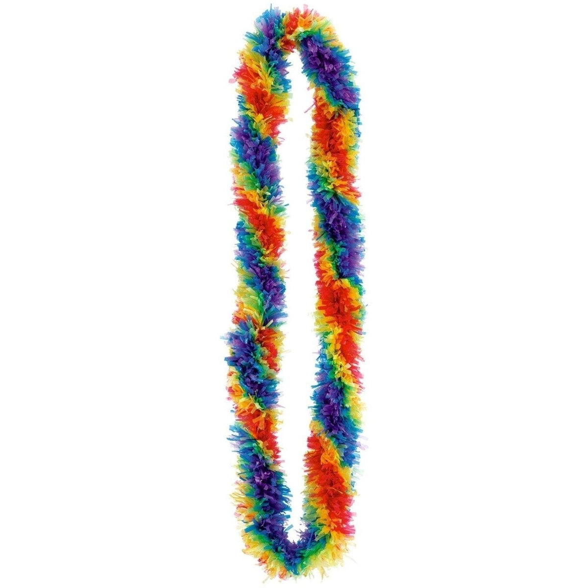 Rainbow Poly Fringe Leis