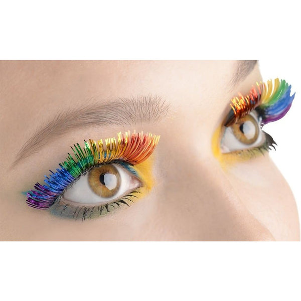 Rainbow Tinsel Eyelashes