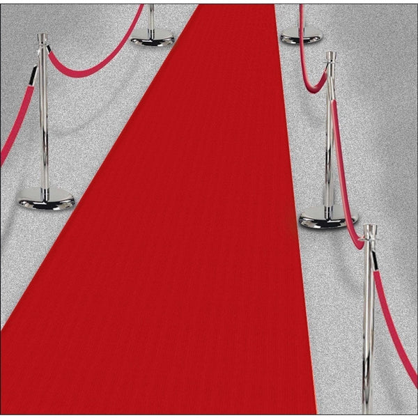 Red Fabric Floor Runner Decoration 15' X 2'