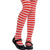 Red/White Striped Tights - Child M/L