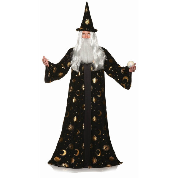 Celestial Wizard Robe Black Adult Costume
