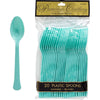 Robin's Egg Blue Premium Heavy Weight Plastic Spoons