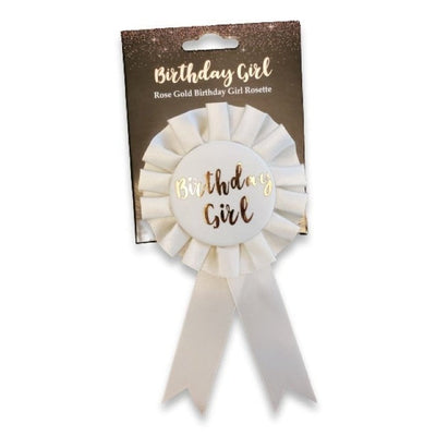 Rose Gold Birthday Girl Rosette
