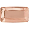 Rose Gold Foil ReCountangular 9" X 5" APPEtizer Plates, 8 Count - Foil Board
