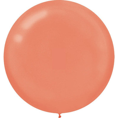 Round Latex Balloons - 24" Pearlized Rose Gold, 25 Count
