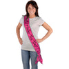 Bride To Be Satin Sash Cerise W/Black Lettering